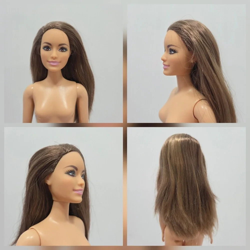 Barbie Fashionistas Doll #149 Curvy Brunette Caucasian GHW63 Nude Doll Only